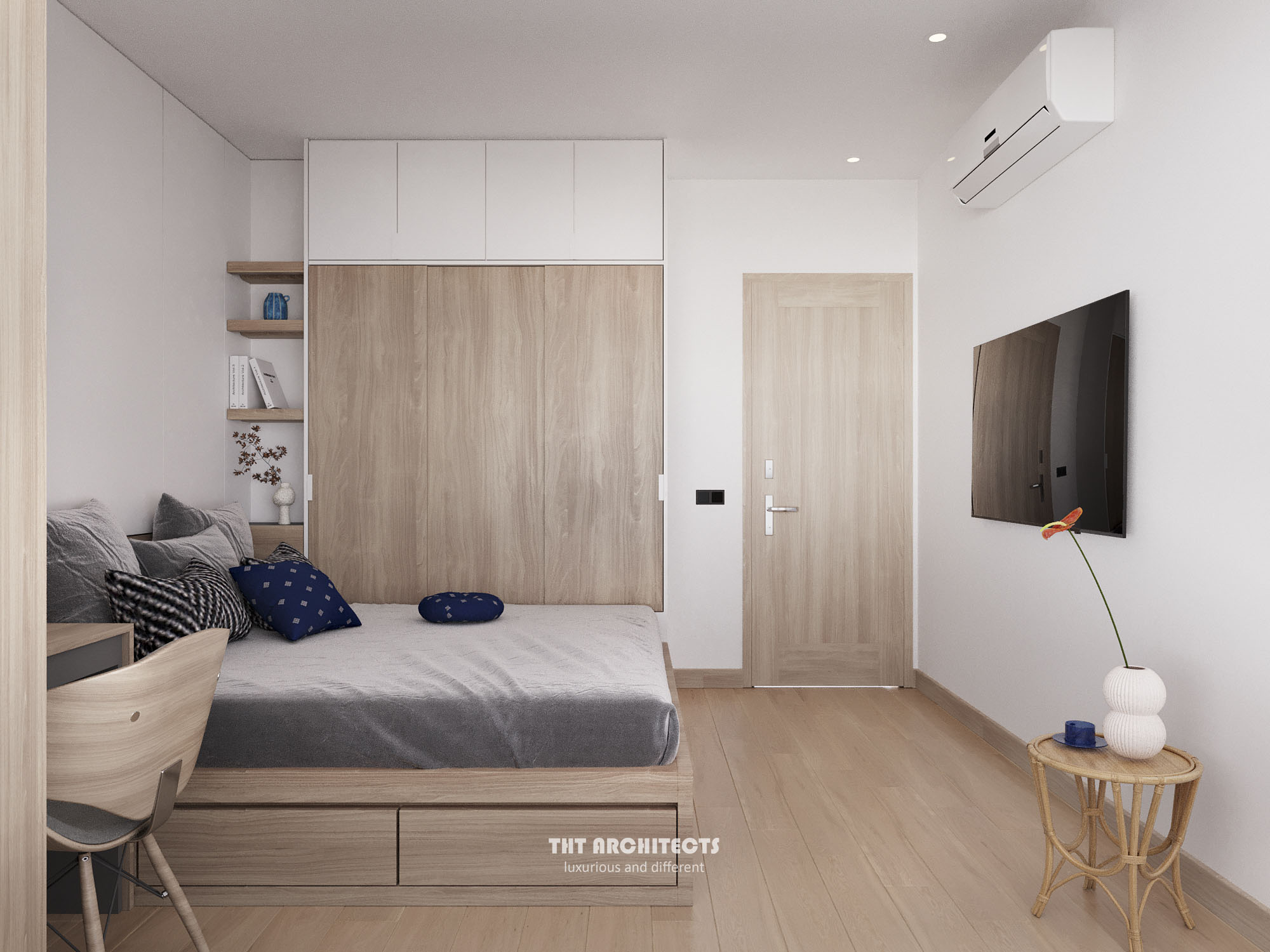 tht architects - Chung cư Vinhome Grand Park - phòng ngủ master 03